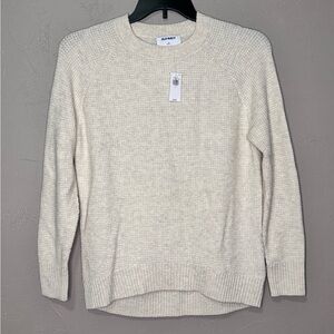 Old Navy Textured Knit Cream Pullover